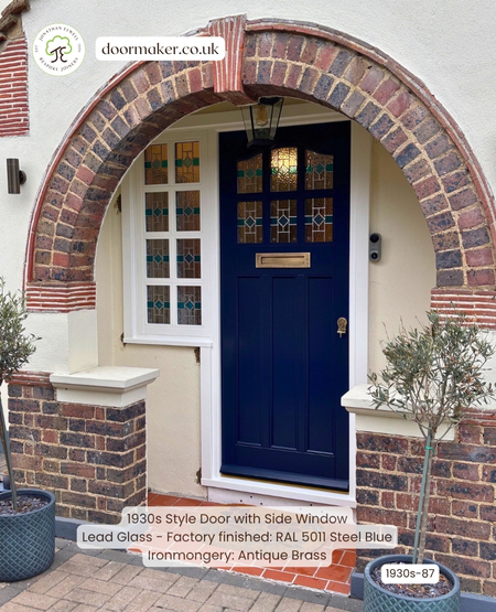 1930s front door RAL 5011 steel blue